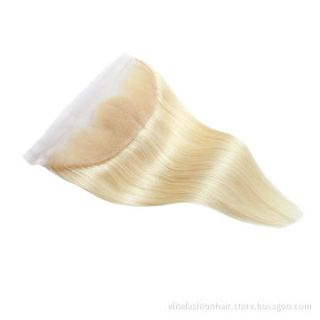 Wholesale Human Hair Bundles With Lace Closure Cuticle Aligned 4*4 Human Hair Closure 613 13*4 Lace Frontal Closure